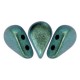 Les perles par Puca® Amos kralen Metallic mat green turquoise 23980/94104